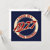 Made in 1977 kaart (Voorkant / Achterkant in situ)