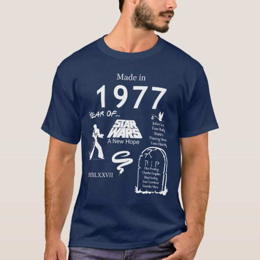 Made in 1977 TShirt (Voorkant)