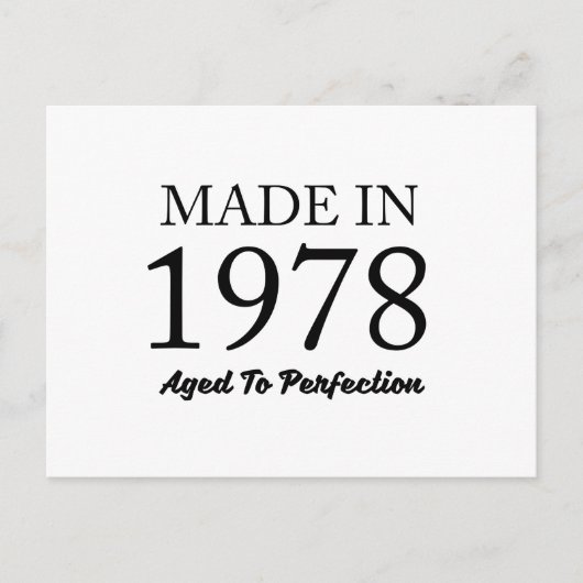 Made in 1978 briefkaart (Voorkant)