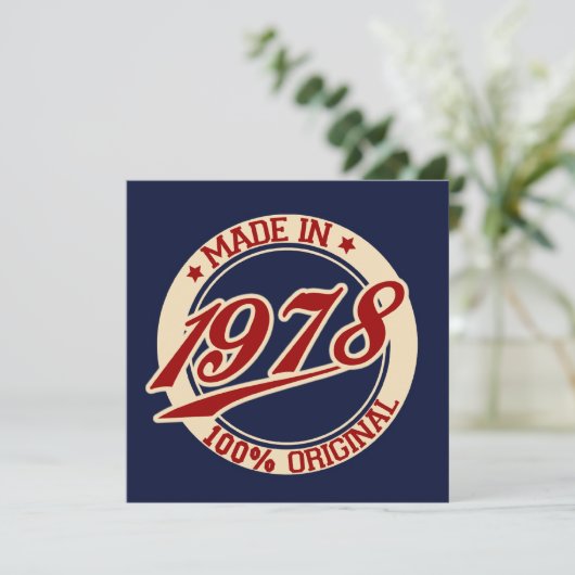 Made in 1978 kaart (Staand voorkant)