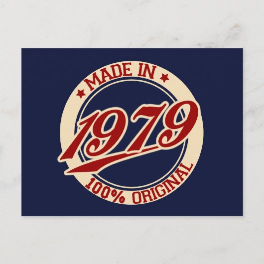 Made in 1979 briefkaart (Voorkant)