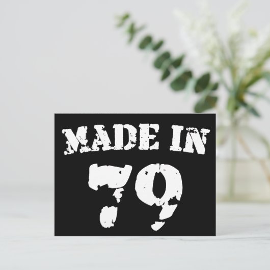 Made in 1979 briefkaart (Staand voorkant)
