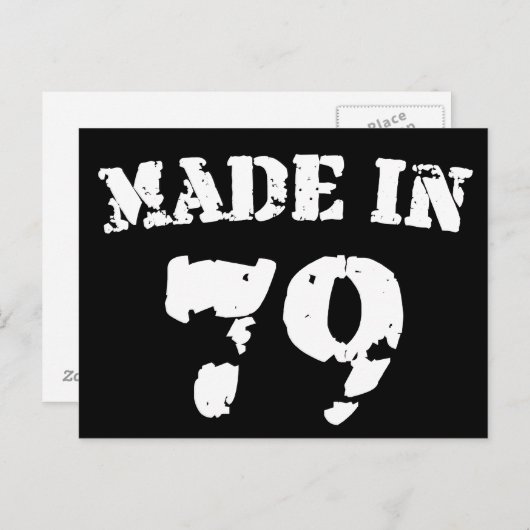 Made in 1979 briefkaart (Voorkant / Achterkant)