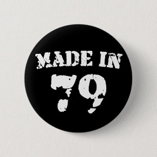 Made in 1979 ronde button 5,7 cm