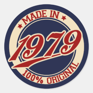Made in 1979 ronde sticker