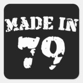 Made in 1979 vierkante sticker (Voorkant)