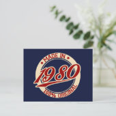 Made in 1980 briefkaart (Staand voorkant)