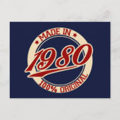 Made in 1980 briefkaart (Voorkant)