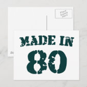 Made in 1980 briefkaart (Voorkant / Achterkant)
