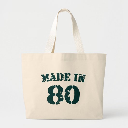Made in 1980 grote tote bag (Voorkant)