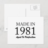 Made in 1981 briefkaart (Voorkant / Achterkant)