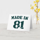Made In 1981 Kaart (Gele Bloem)