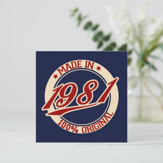 Made in 1981 kaart (Staand voorkant)