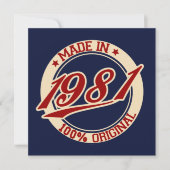 Made in 1981 kaart (Voorkant)