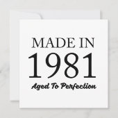 Made in 1981 kaart (Voorkant)