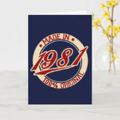 Made In 1981 Kaart (Gele Bloem)