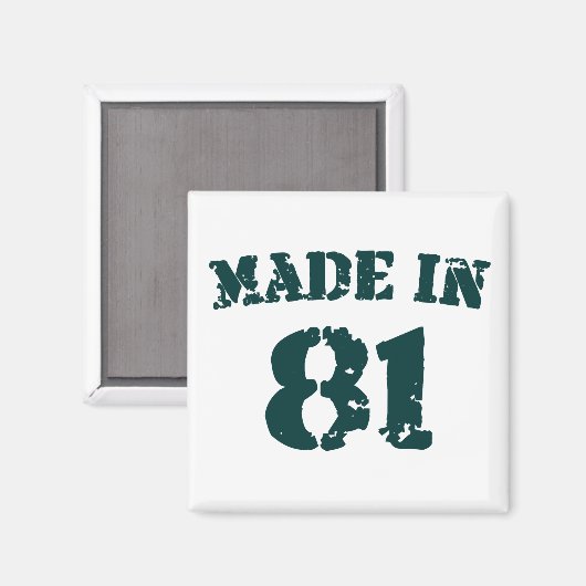 Made in 1981 magneet (Voorkant / Achterkant)