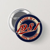 Made in 1981 ronde button 5,7 cm (Voorkant /achterkant)