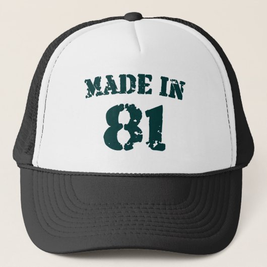 Made in 1981 trucker pet (Voorkant)