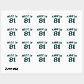 Made in 1981 vierkante sticker (Vel)