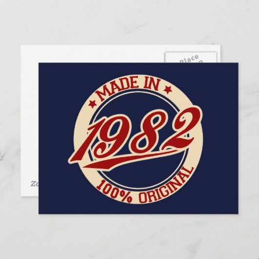 Made in 1982 briefkaart (Voorkant / Achterkant)