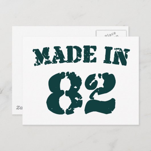 Made in 1982 briefkaart (Voorkant / Achterkant)