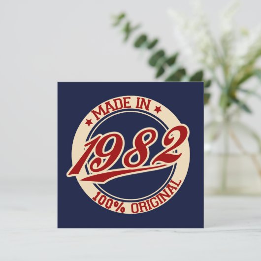 Made in 1982 kaart (Staand voorkant)