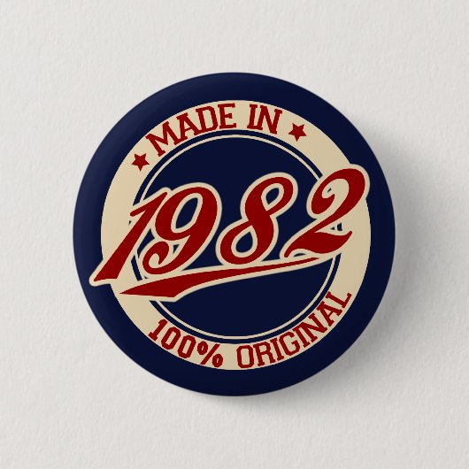 Made in 1982 ronde button 5,7 cm (Voorkant)