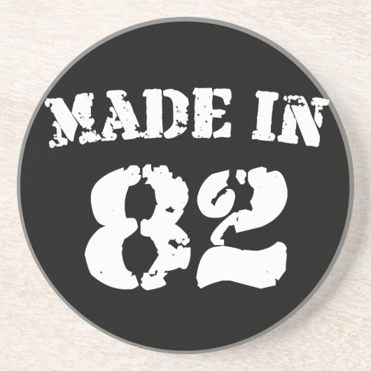 Made in 1982 zandsteen onderzetter (Voorkant)