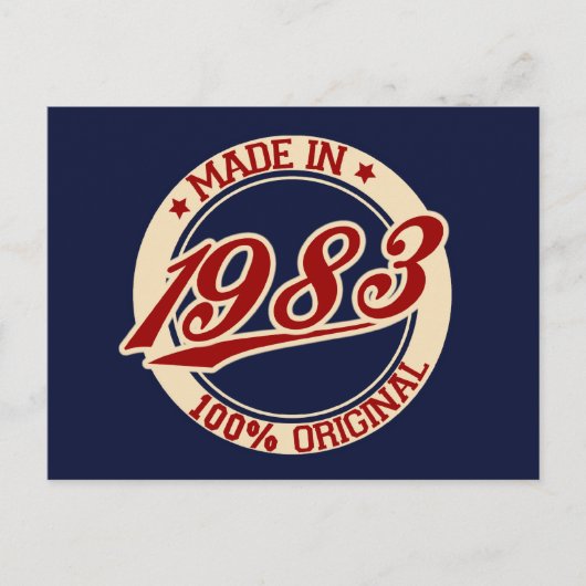 Made in 1983 briefkaart (Voorkant)
