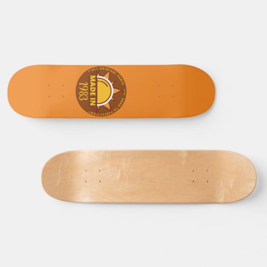MADE IN 1983 grappig verjaardagscadeau Persoonlijk Skateboard (Horizontaal)