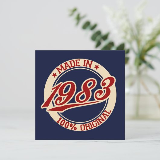 Made in 1983 kaart (Staand voorkant)