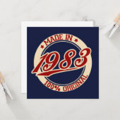 Made in 1983 kaart (Voorkant / Achterkant in situ)