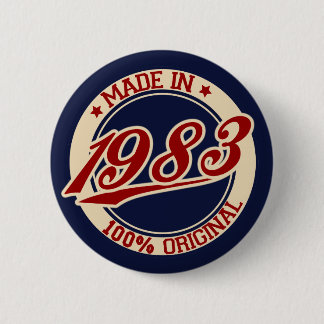 Made in 1983 ronde button 5,7 cm