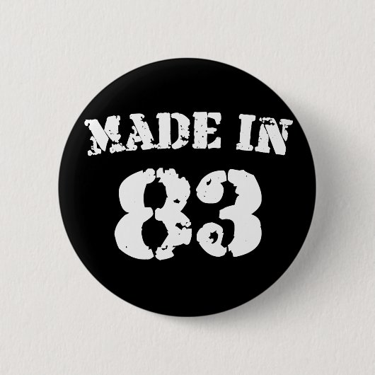 Made in 1983 ronde button 5,7 cm (Voorkant)