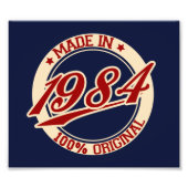 Made in 1984 foto afdruk (Voorkant)