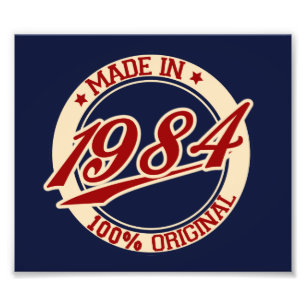 Made in 1984 foto afdruk