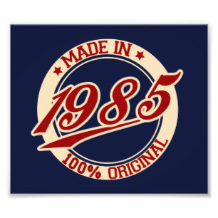 Made in 1985 foto afdruk