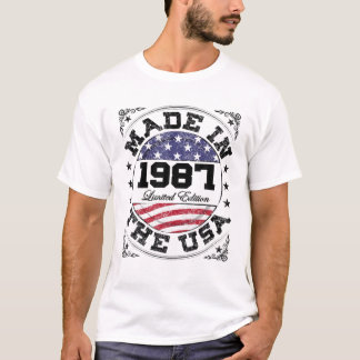 Made in 1987 35 jaar 35e verjaardag 35 jaar Vereni T-shirt