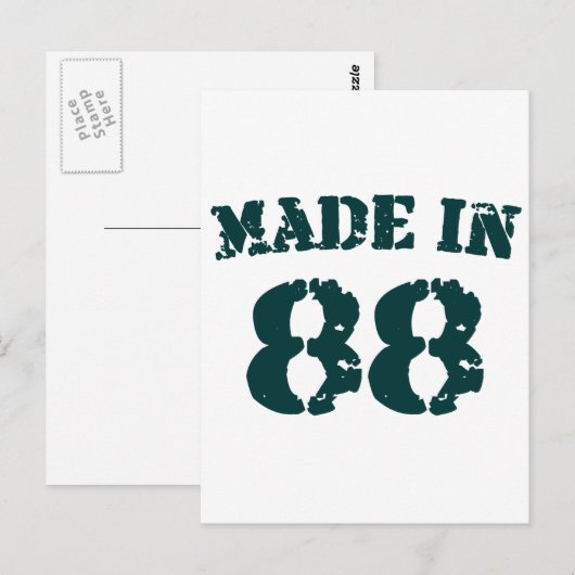 Made in 1988 briefkaart (Voorkant / Achterkant)