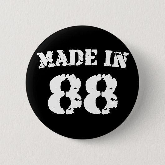 Made in 1988 ronde button 5,7 cm (Voorkant)