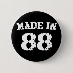 Made in 1988 ronde button 5,7 cm