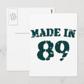 Made in 1989 briefkaart (Voorkant / Achterkant)