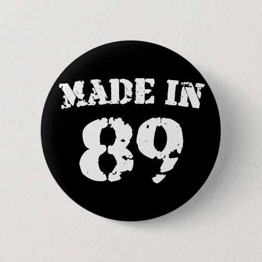 Made in 1989 ronde button 5,7 cm (Voorkant)