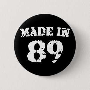 Made in 1989 ronde button 5,7 cm