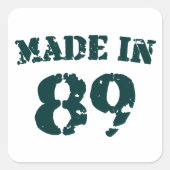 Made in 1989 vierkante sticker (Voorkant)