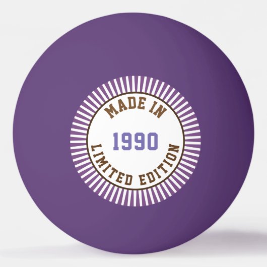 Made in 1990 pingpongbal (Voorkant)