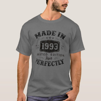 Made in 1993 30 jaar oud 30e verjaardag cadeaus vo t-shirt
