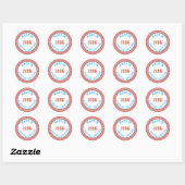 Made in 1996 ronde sticker (Vel)