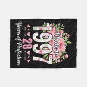 Made In 1997 Floral 28th Birthday Women 28 Years O Fleece Deken (Voorkant (Horizontaal))